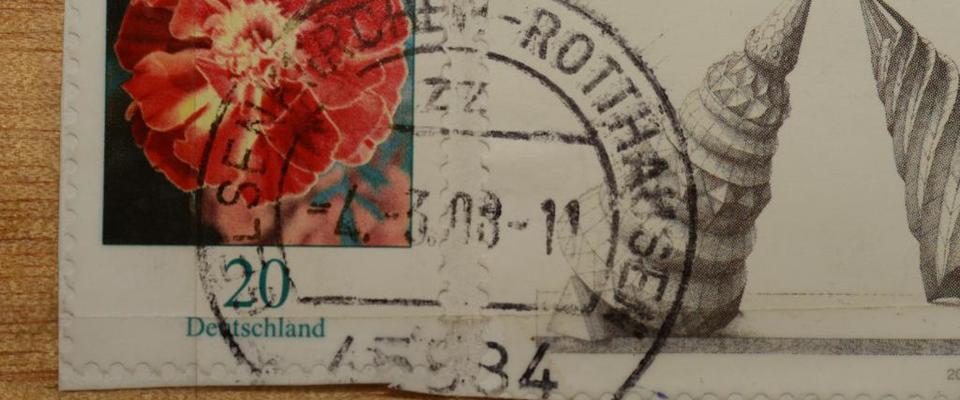Abgestempelte Briefmarke